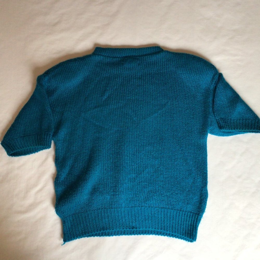 Alison J. - Vintage Teal short sleeve pullover sweater - Picture 6 of 8